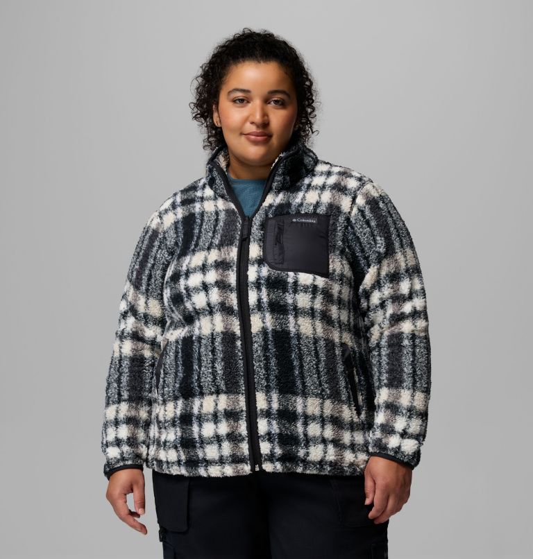 Women's West Bend Print Full Zip II Jacket - Plus Size, Color: Black Herringplaid, image 1