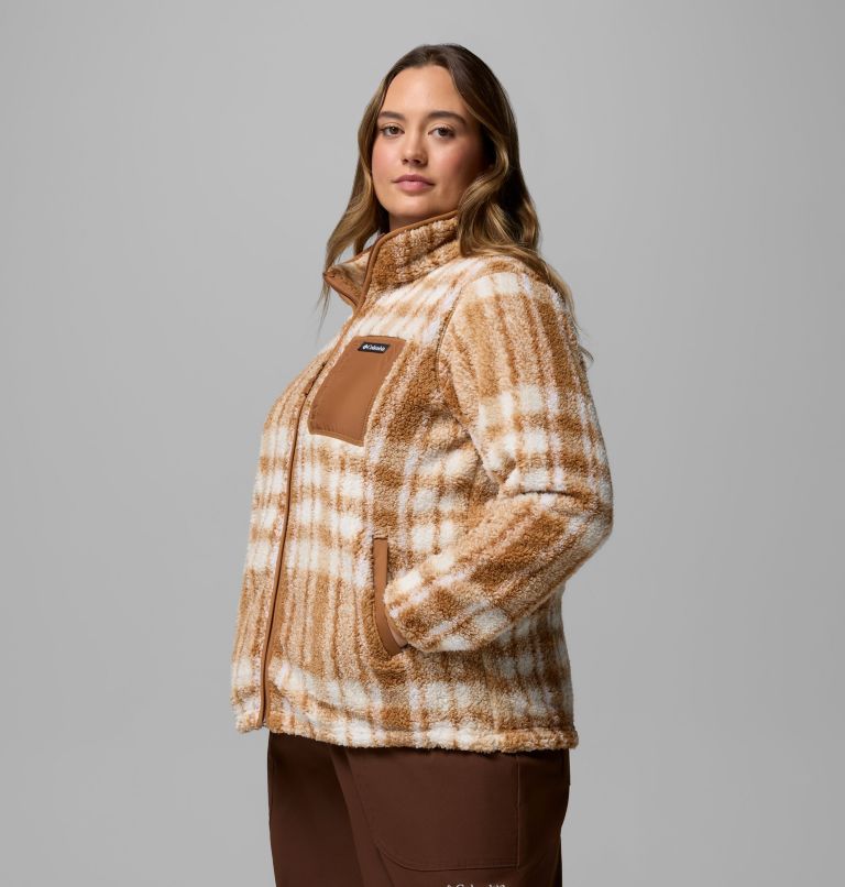 Women's West Bend Print Full Zip II Jacket - Plus Size, Color: Camel Brown Herringplaid, image 4