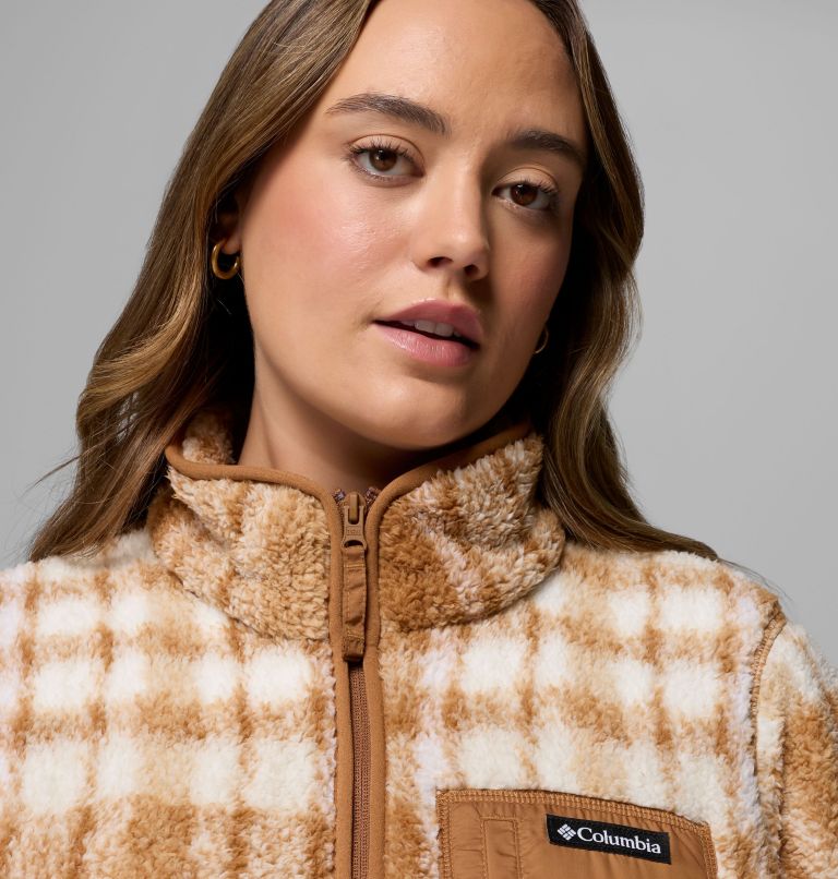 Women's West Bend Print Full Zip II Jacket - Plus Size, Color: Camel Brown Herringplaid, image 6