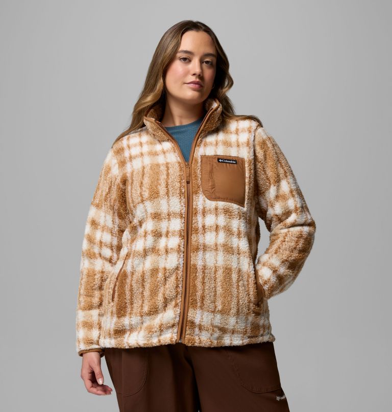 Women's West Bend Print Full Zip II Jacket - Plus Size, Color: Camel Brown Herringplaid, image 1