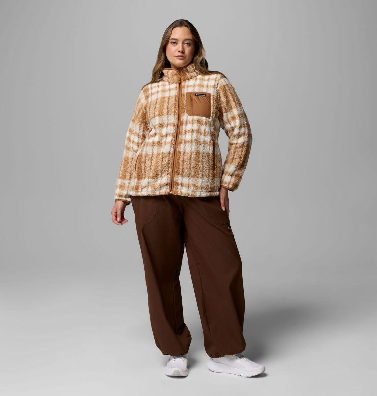 Women's West Bend Print Full Zip II Jacket - Plus Size, Color: Camel Brown Herringplaid, image 2