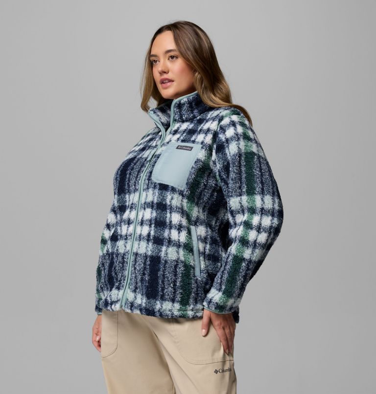 Women's West Bend Print Full Zip II Jacket - Plus Size, Color: Crushed Blue Herringplaid, image 4