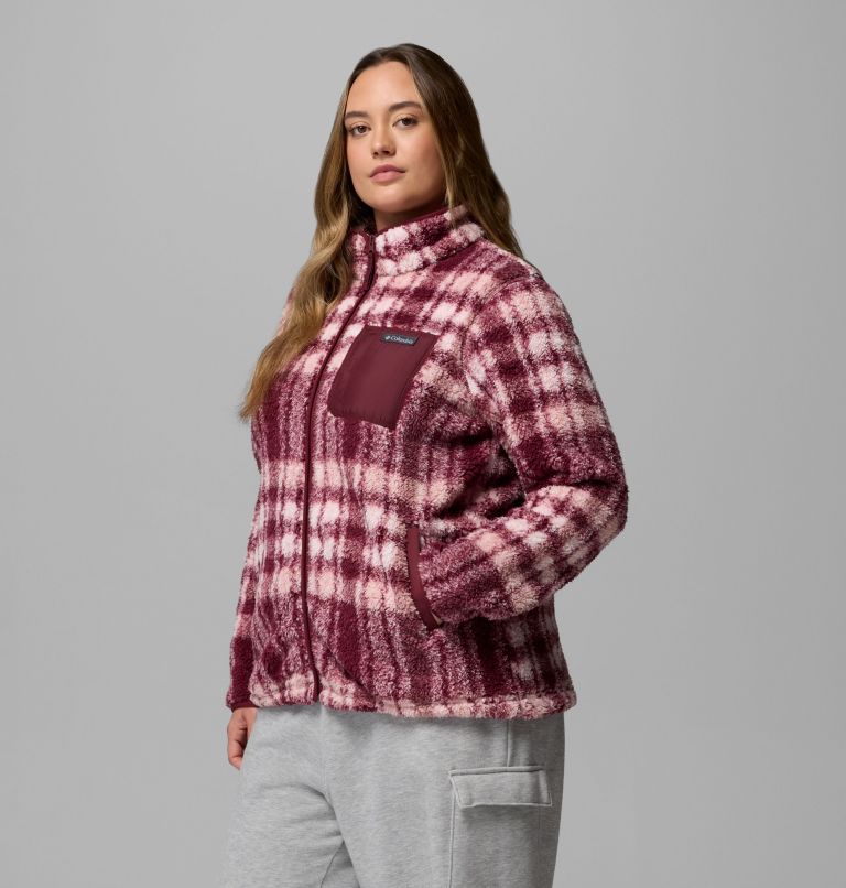 Women's West Bend Print Full Zip II Jacket - Plus Size, Color: Rich Wine Herringplaid, image 4