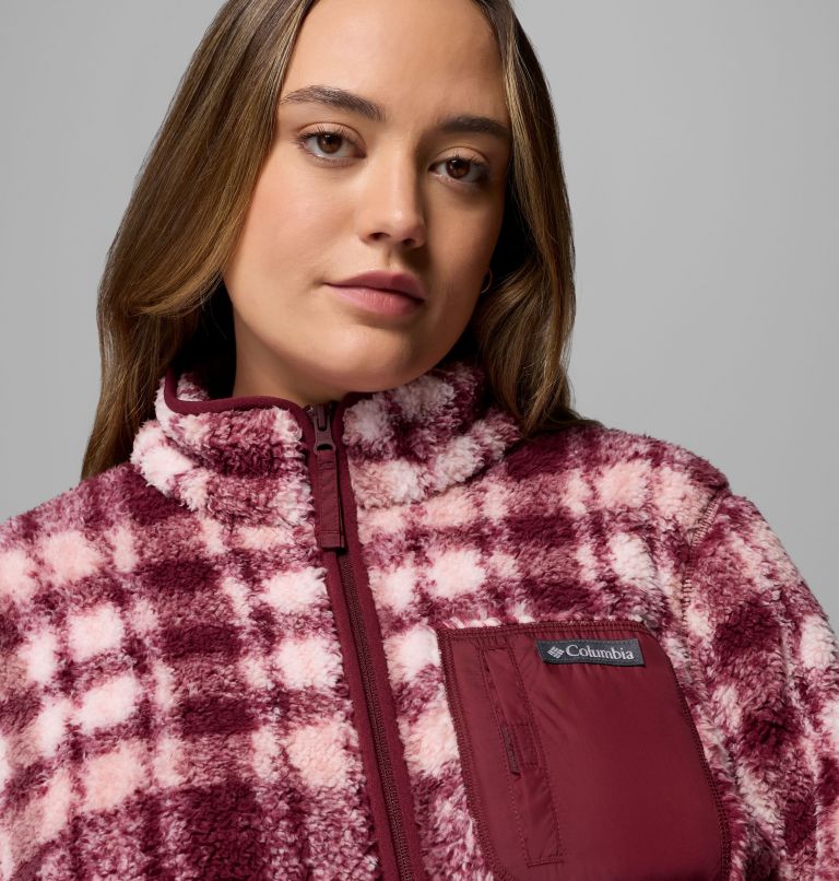 Women's West Bend Print Full Zip II Jacket - Plus Size, Color: Rich Wine Herringplaid, image 6