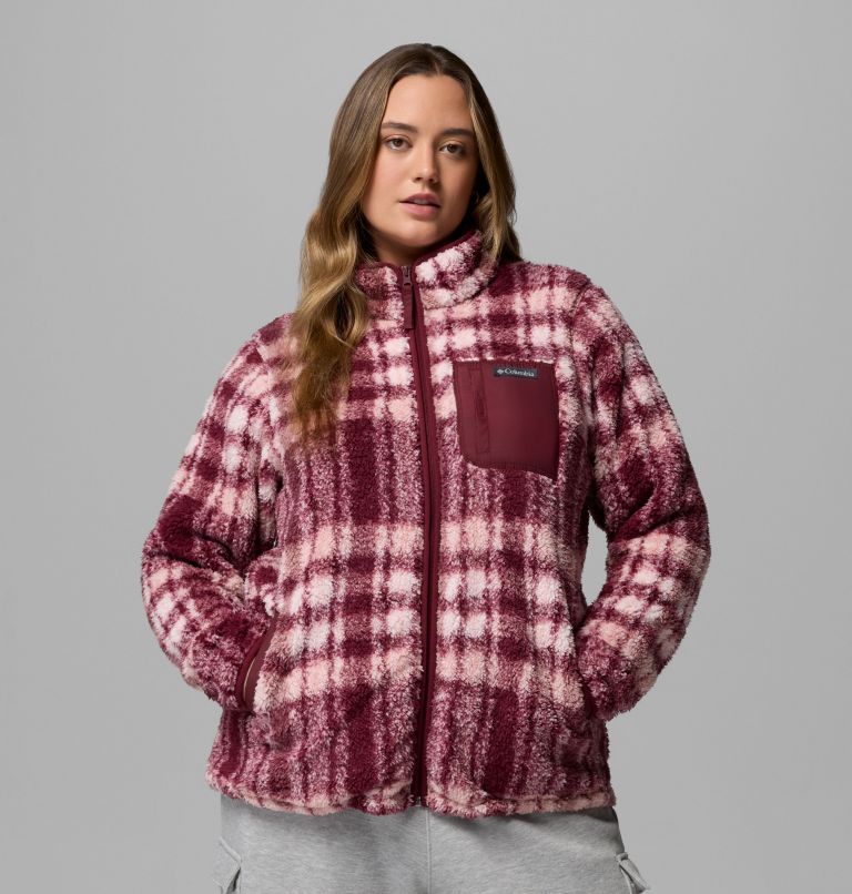 Women's West Bend Print Full Zip II Jacket - Plus Size, Color: Rich Wine Herringplaid, image 1