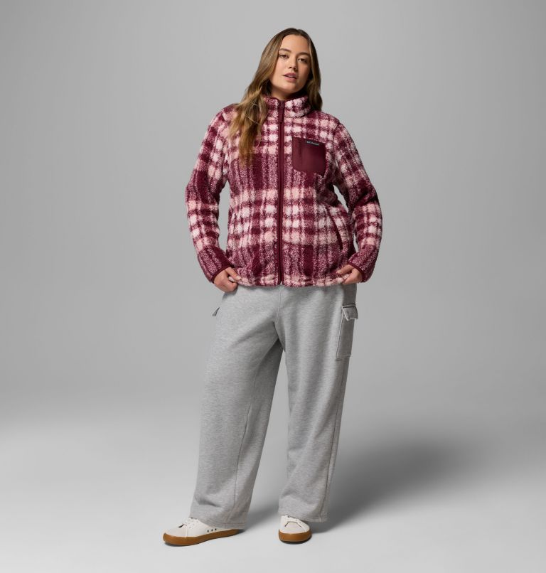 Women's West Bend Print Full Zip II Jacket - Plus Size, Color: Rich Wine Herringplaid, image 2