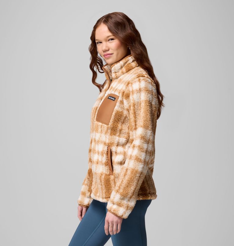 West Bend Print Full Zip II | 223 | M, Color: Camel Brown Herringplaid, image 4