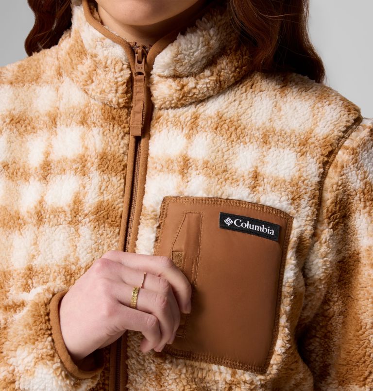 West Bend Print Full Zip II | 223 | M, Color: Camel Brown Herringplaid, image 7