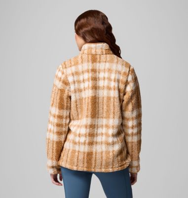 Women's West Bend Print Full Zip II Jacket, Color: Camel Brown Herringplaid, image 7