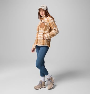 Women's West Bend Print Full Zip II Jacket, Color: Camel Brown Herringplaid, image 6