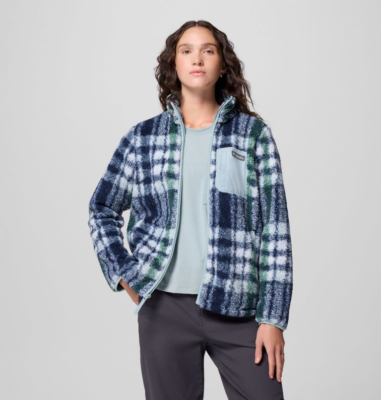Women's West Bend Print Full Zip II Jacket, Color: Crushed Blue Herringplaid, image 5