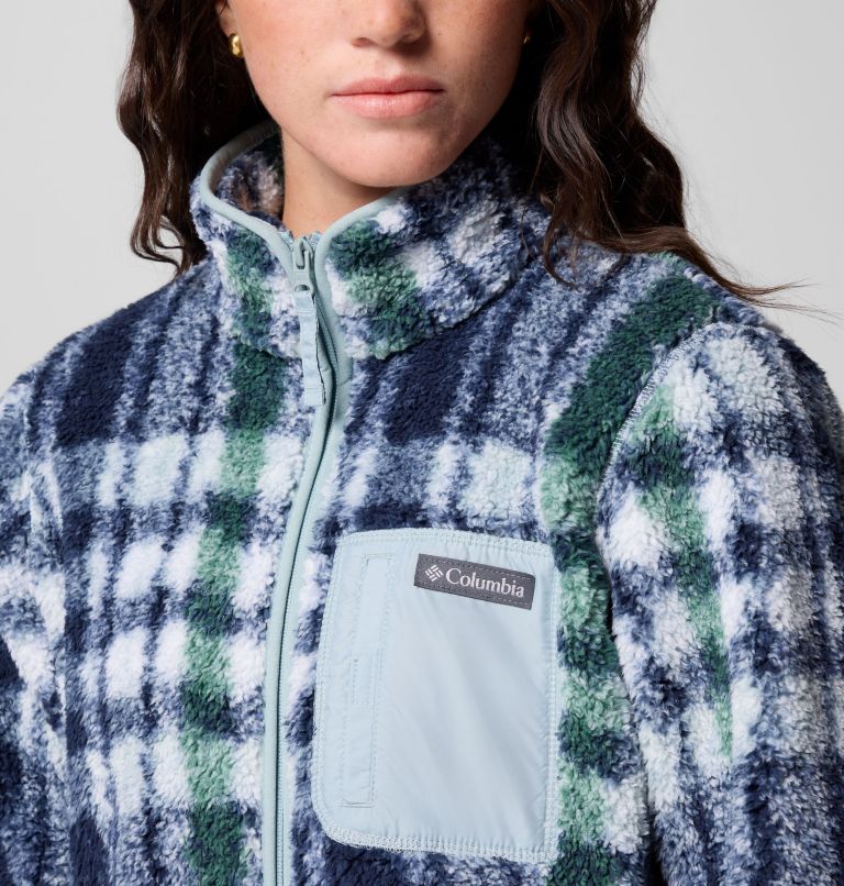 Women's West Bend Print Full Zip II Jacket, Color: Crushed Blue Herringplaid, image 7