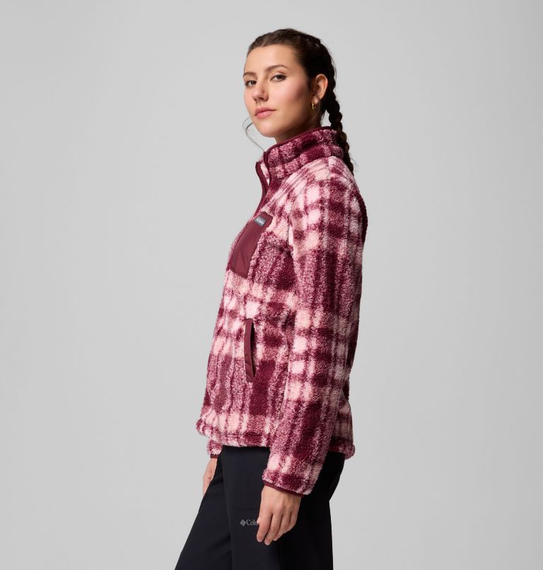 Women's West Bend Print Full Zip II Jacket, Color: Rich Wine Herringplaid, image 4