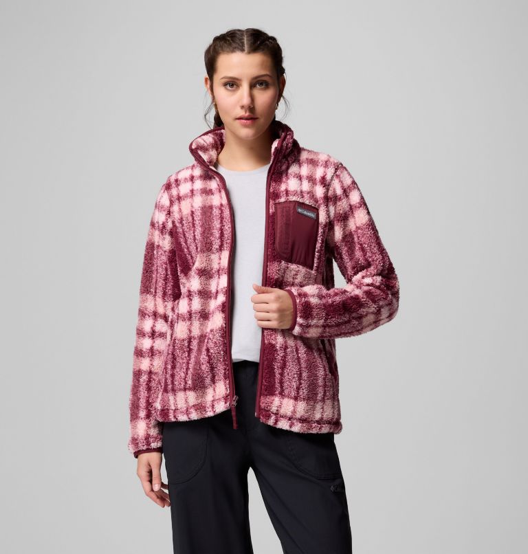 Women's West Bend Print Full Zip II Jacket, Color: Rich Wine Herringplaid, image 5