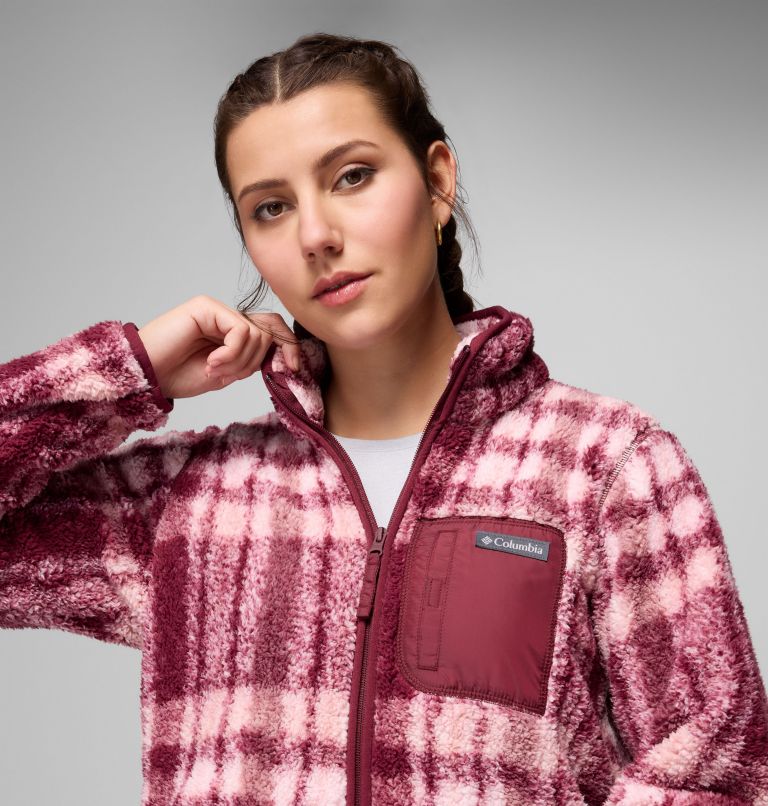 Women's West Bend Print Full Zip II Jacket, Color: Rich Wine Herringplaid, image 6
