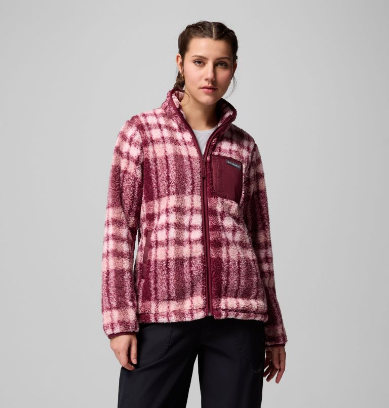 Women's West Bend Print Full Zip II Jacket, Color: Rich Wine Herringplaid, image 1