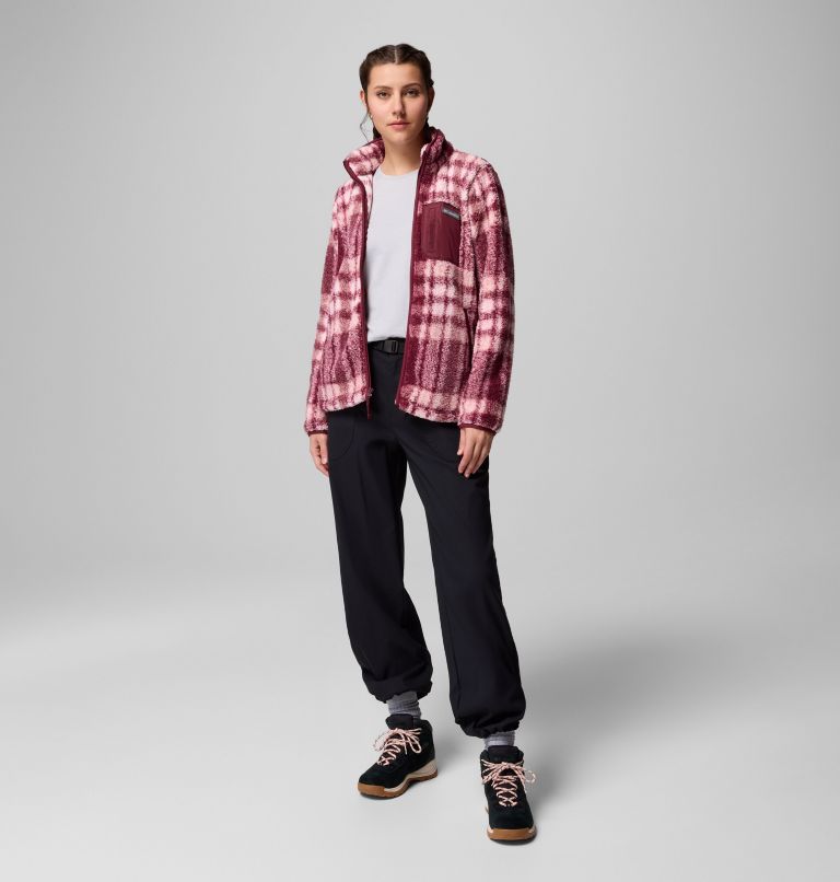 Women's West Bend Print Full Zip II Jacket, Color: Rich Wine Herringplaid, image 2
