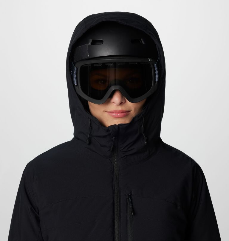 Women's Powdered Peak Insulated Waterproof Ski Jacket, Color: Black, image 5