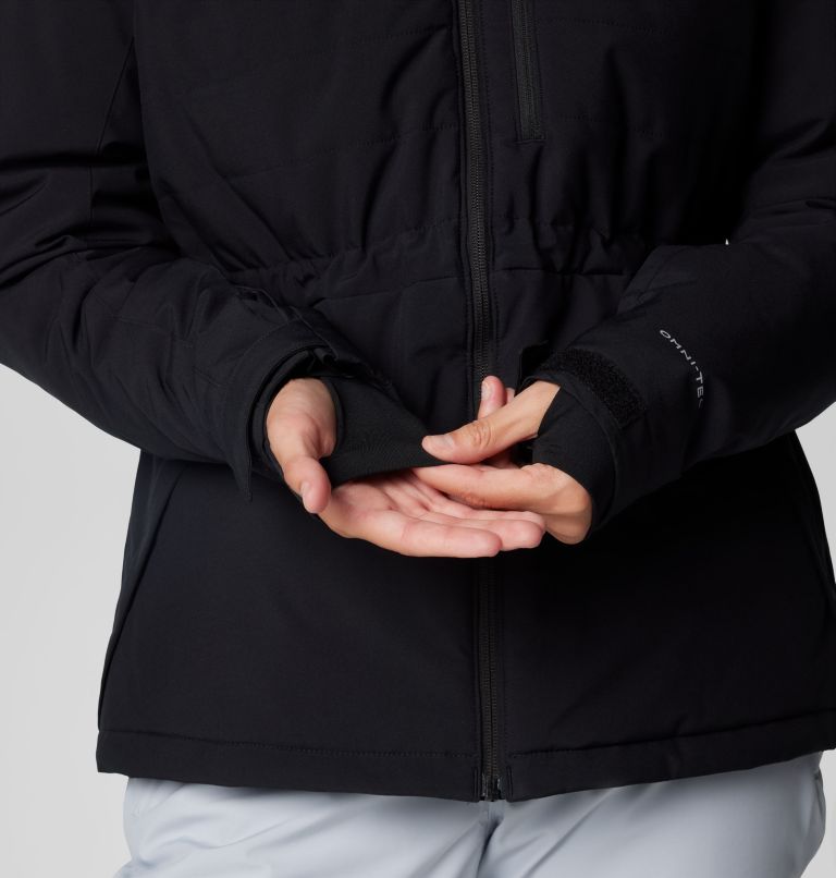 Women's Powdered Peak Insulated Waterproof Ski Jacket, Color: Black, image 9