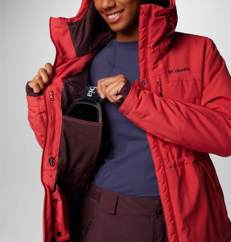 Women's Powdered Peak Insulated Jacket, Color: Daredevil, image 7