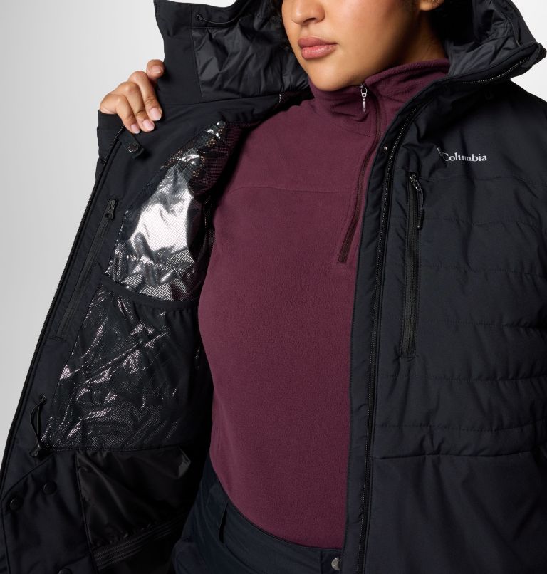Women's Powdered Peak Insulated Jacket - Plus Size, Color: Black, image 7