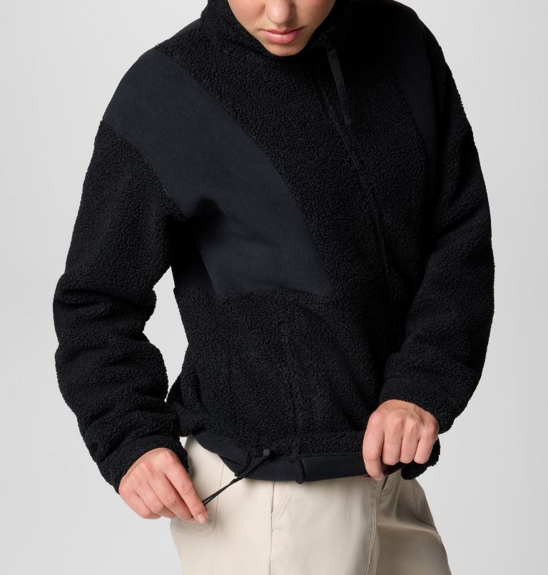 Women's Panorama II Sherpa Fleece Jacket, Color: Black, image 6