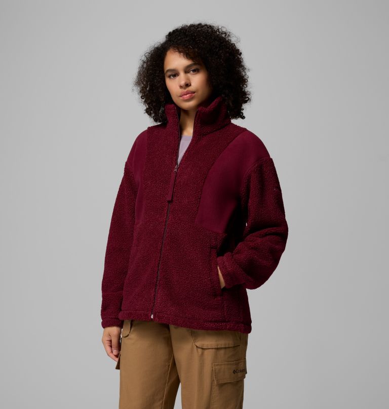 Veste en Polaire Sherpa Panorama II Femme, Color: Rich Wine, image 1