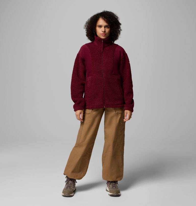 Veste en Polaire Sherpa Panorama II Femme, Color: Rich Wine, image 2