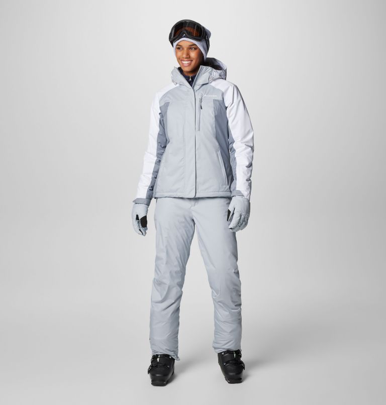 Women's Snowy Summit Insulated Jacket, Color: Cirrus Grey, Tradewinds Grey, White Dbby, image 3