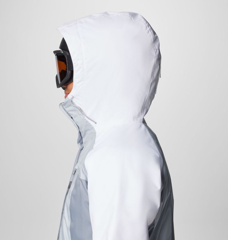 Women's Snowy Summit Insulated Jacket, Color: Cirrus Grey, Tradewinds Grey, White Dbby, image 6