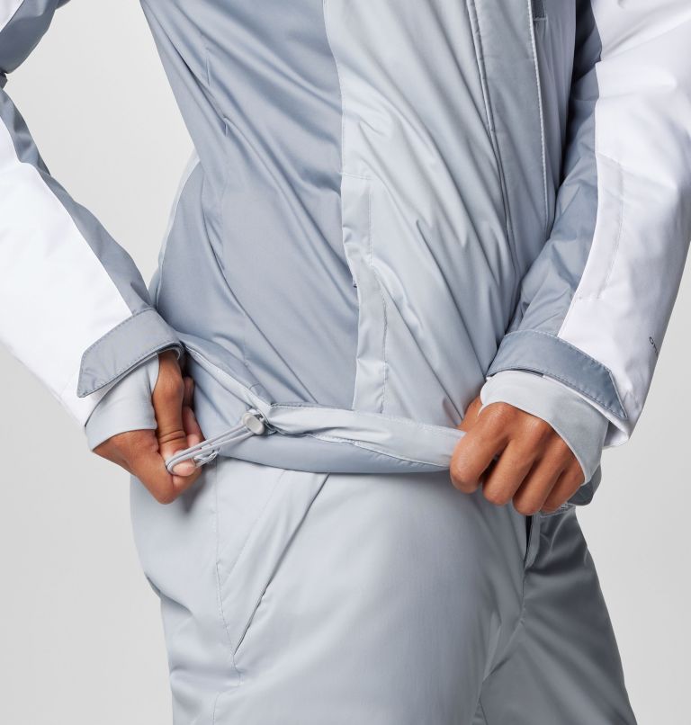 Women's Snowy Summit Insulated Jacket, Color: Cirrus Grey, Tradewinds Grey, White Dbby, image 10