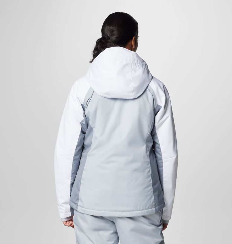 Women's Snowy Summit Insulated Jacket, Color: Cirrus Grey, Tradewinds Grey, White Dbby, image 2