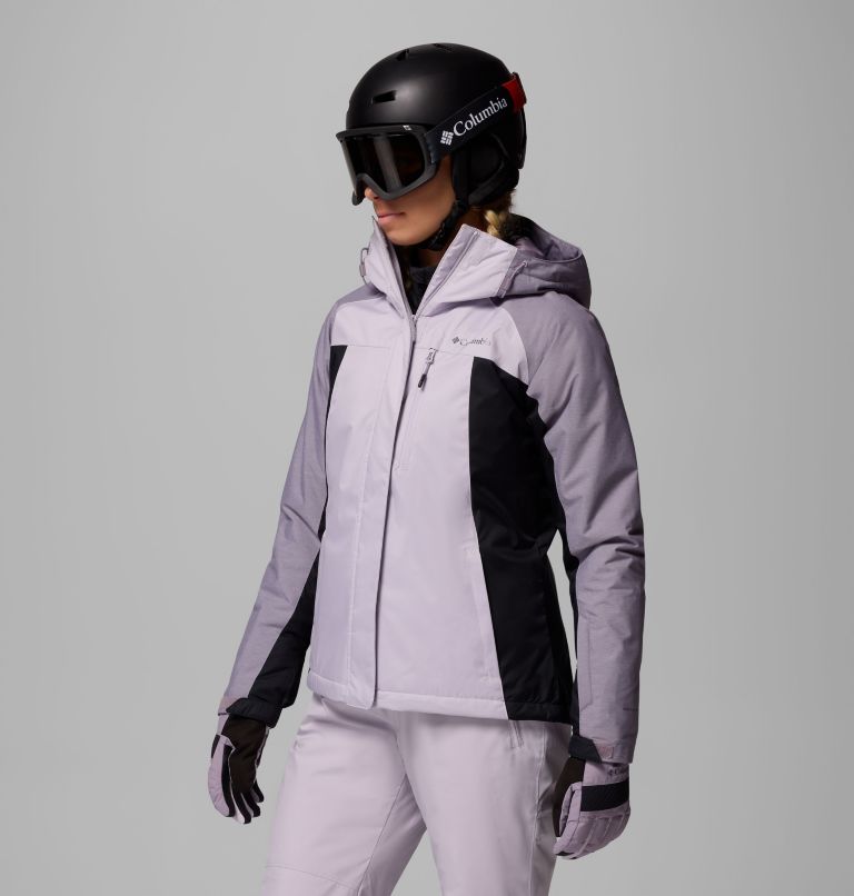 Women's Snowy Summit Insulated Jacket, Color: Lavender Pearl, Black, Shl Prpl Crss Dy, image 4