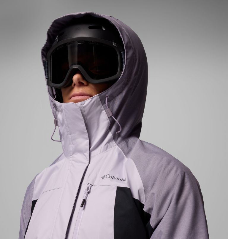 Women's Snowy Summit Insulated Jacket, Color: Lavender Pearl, Black, Shl Prpl Crss Dy, image 7