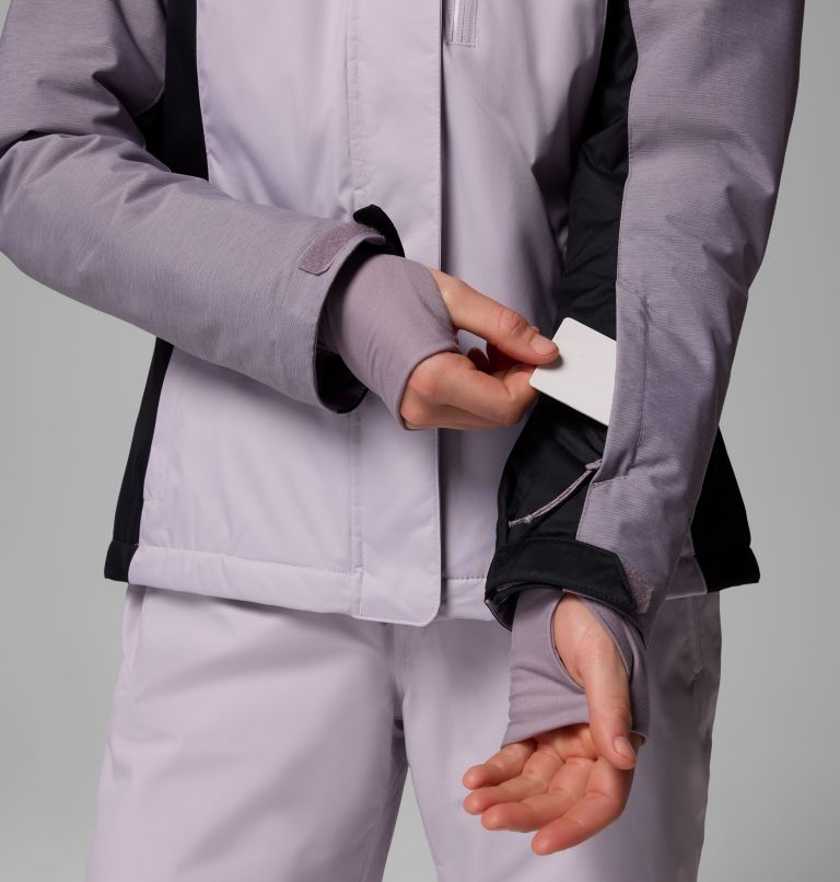 Women's Snowy Summit Insulated Jacket, Color: Lavender Pearl, Black, Shl Prpl Crss Dy, image 9
