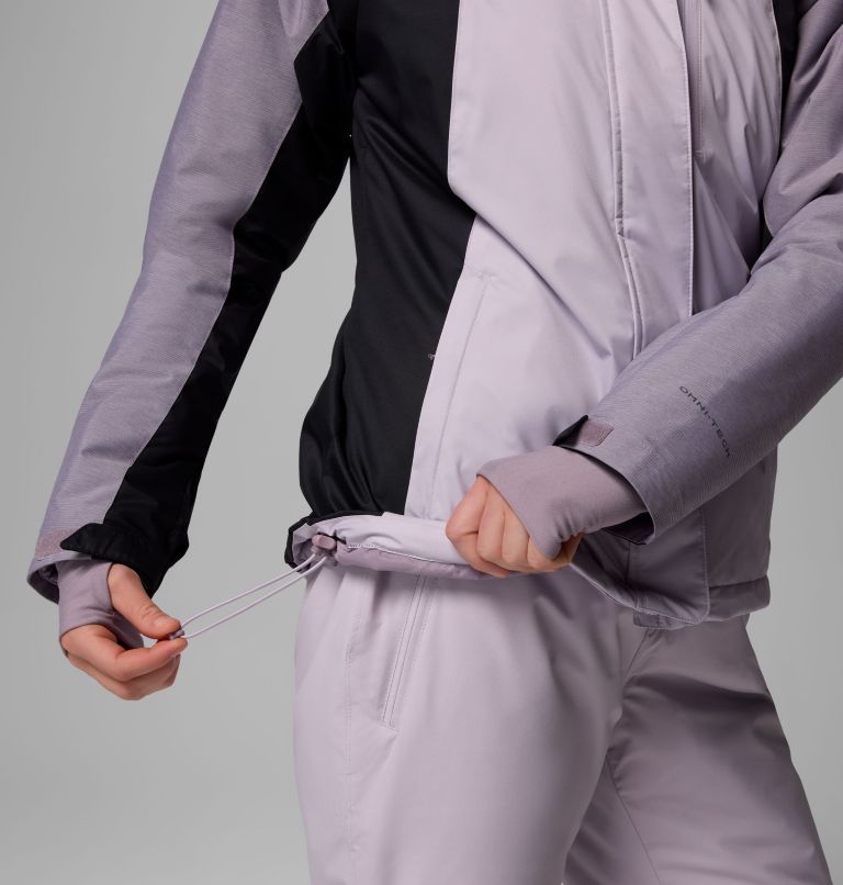 Women's Snowy Summit Insulated Jacket, Color: Lavender Pearl, Black, Shl Prpl Crss Dy, image 10