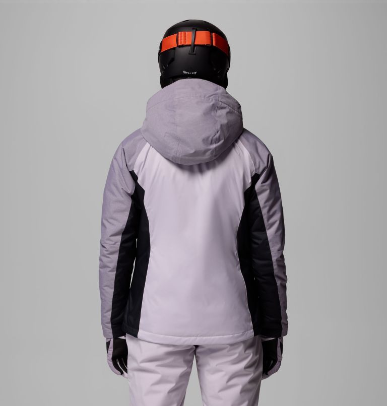Women's Snowy Summit Insulated Jacket, Color: Lavender Pearl, Black, Shl Prpl Crss Dy, image 3