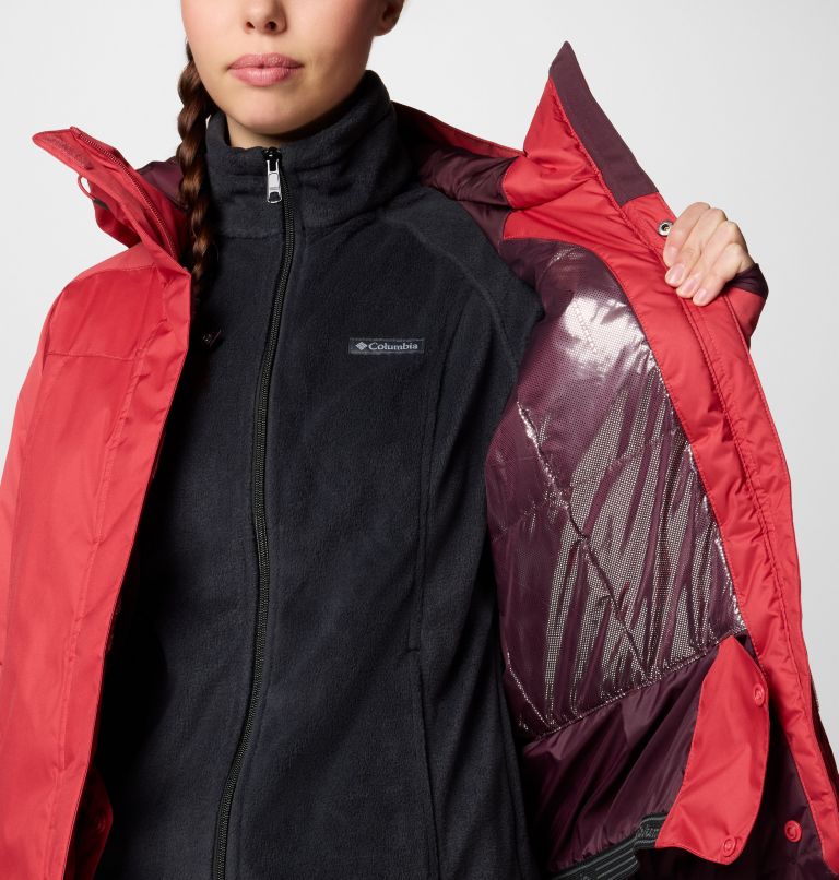 Women's Snowy Summit Insulated Jacket, Color: Daredevil, Daredevil Dobby, image 7