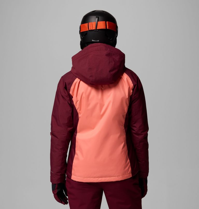 Women's Snowy Summit Insulated Jacket, Color: Alpenglow, Rich Wine Cross Dye, image 3