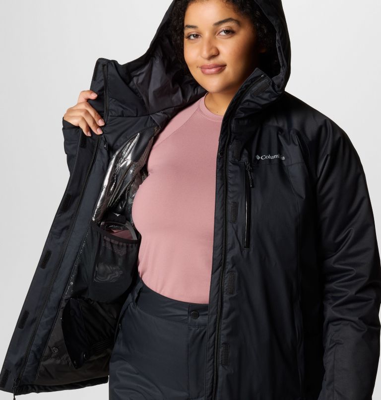 Women's Snowy Summit Insulated Jacket - Plus Size, Color: Black, Black Dobby, image 9