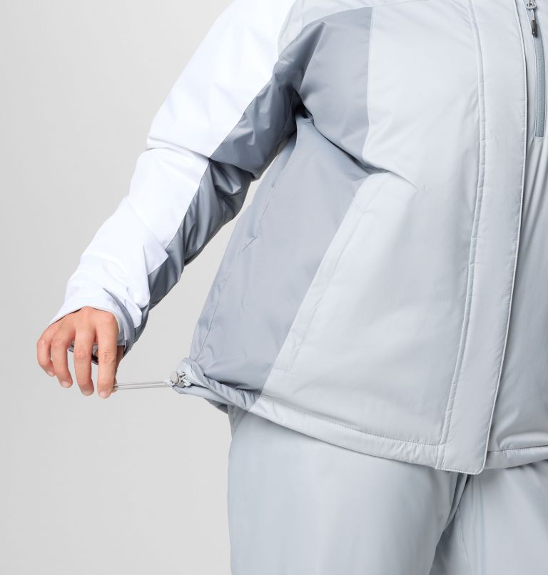 Women's Snowy Summit Insulated Jacket - Plus Size, Color: Cirrus Grey, Tradewinds Grey, White Dbby, image 8