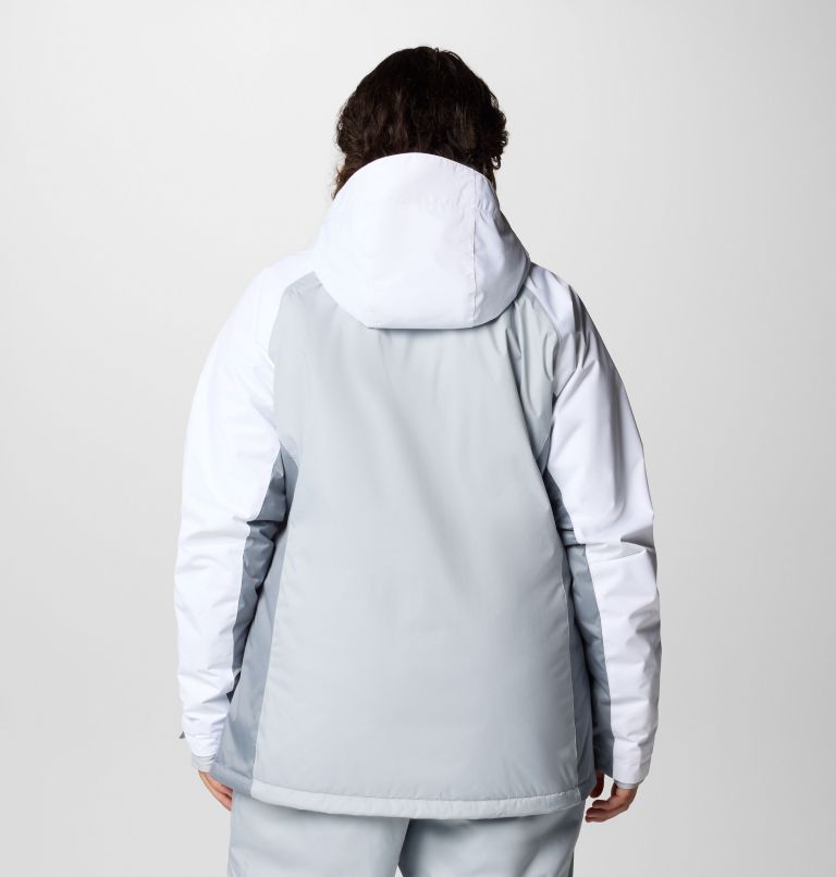 Women's Snowy Summit Insulated Jacket - Plus Size, Color: Cirrus Grey, Tradewinds Grey, White Dbby, image 2