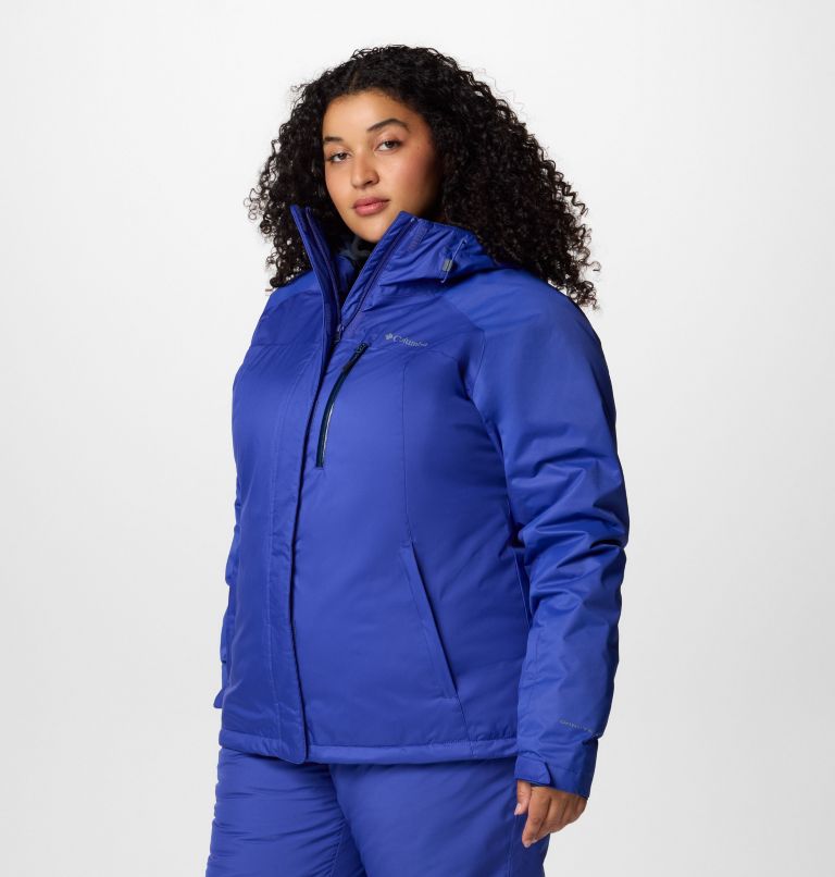 Women's Snowy Summit Insulated Jacket - Plus Size, Color: Clematis Blue, Clematis Blue Dobby, image 4