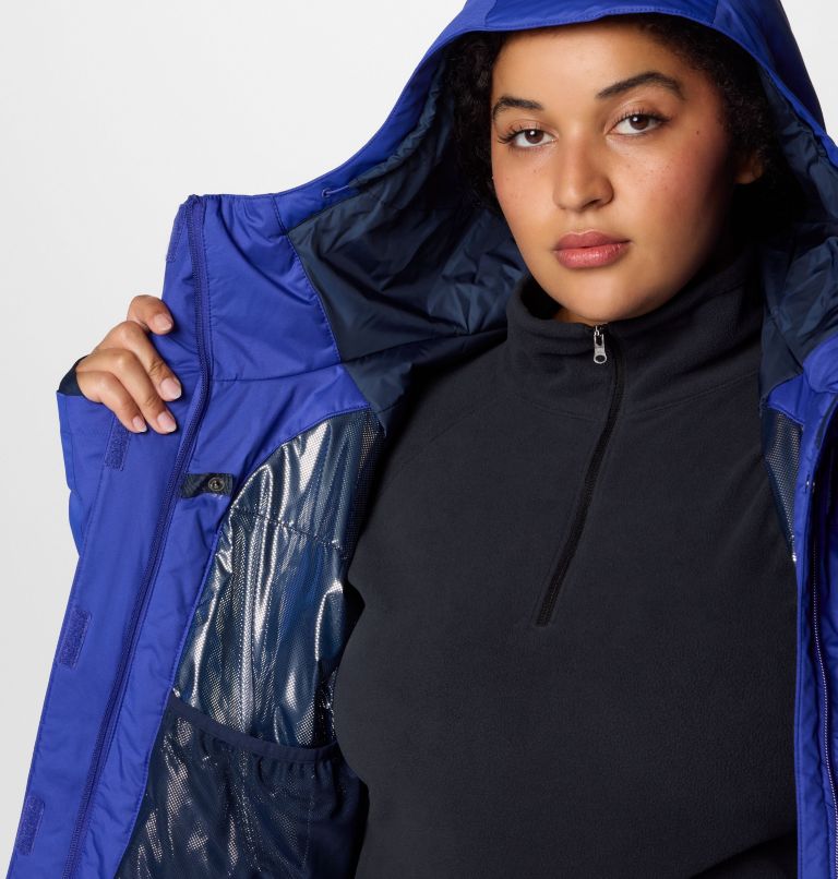 Women's Snowy Summit Insulated Jacket - Plus Size, Color: Clematis Blue, Clematis Blue Dobby, image 9