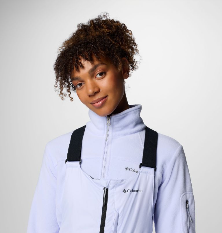 Women's Iceventure II Bib, Color: Snowdrift Dobby, Black, image 5