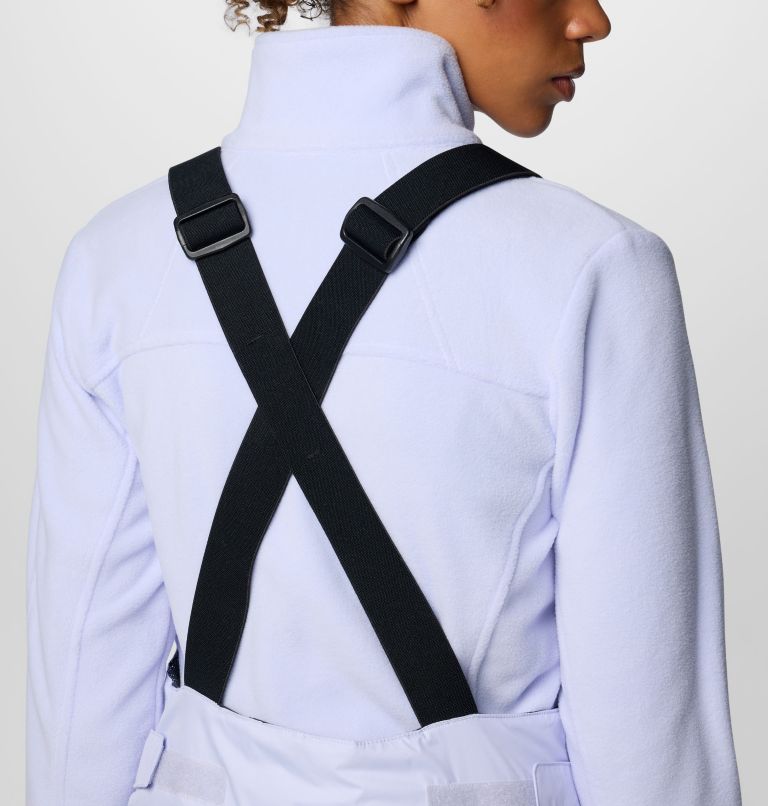 Women's Iceventure II Bib, Color: Snowdrift Dobby, Black, image 7