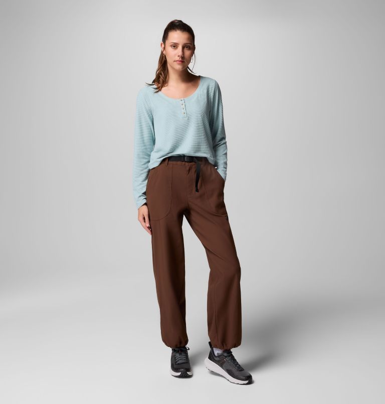 Women's Brea Falls Nylon Pants, Color: Tobacco, image 2