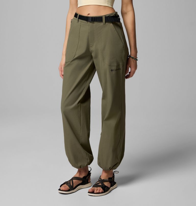 Women's Brea Falls Nylon Pants, Color: Stone Green, image 4