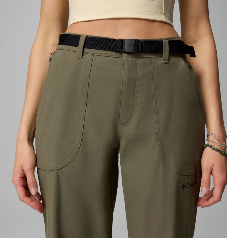 Women's Brea Falls Nylon Pants, Color: Stone Green, image 5