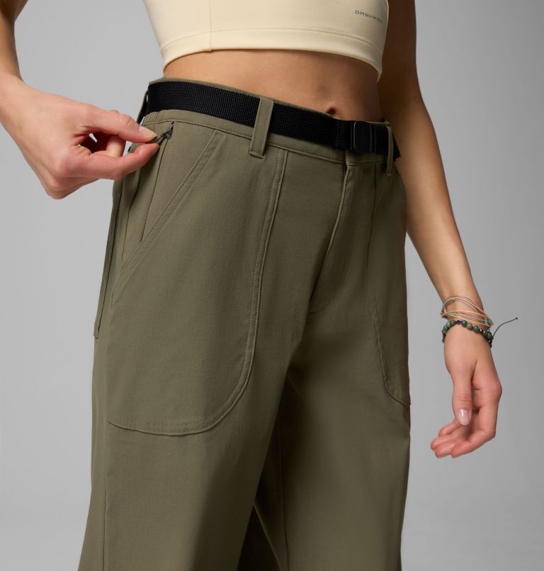 Women's Brea Falls Nylon Pants, Color: Stone Green, image 6